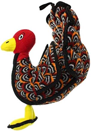 TUFFY® : 2 Pack Turkey Dog Toy: Ultra Durable Plush Toy with Multiple Layers & Reinforced Seams, Washable and Floats, Original Construction
