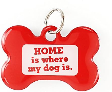 Dynotag® Web Enabled Super Pet ID Smart Tag with DynoIQ™ & Lifetime Recovery Service. Play Series: Bone (Home is Where My Dog is)