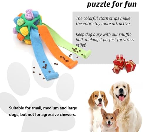 Interactive Snuffle Toys for Dogs, Sniffle Interactive Treat Game Ball, Furry Fellow Snuffle Master, Encouraging Natural Foraging Skills (Green, Triangle)