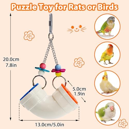 Rat Enrichment Foraging Toy, Wide Opening for More Treats, Easy-Clean