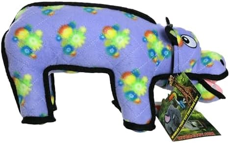 TUFFY® - 2 Pack Original : Hippo Dog Toy : Ultra Durable Plush Dog Toy with Multiple Layers & Reinforced Seams, Washable and Floats, Original Construction