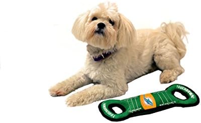 NFL Football Field DOG TOY with Squeaker. - MIAMI DOLPHINS - For Tug, Toss, and Fetch. - Tough & Durable PET TOY