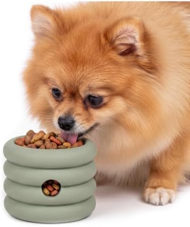 Should We Go? Interactive Dog Enrichment Toy with Freezer Plug, BPA-Free Silicone Puzzle Dog Freeze Bowl & Treat Dispenser for Mental Stimulation, Ideal for Kibble & Frozen Licks, Fits 3 oz, Small