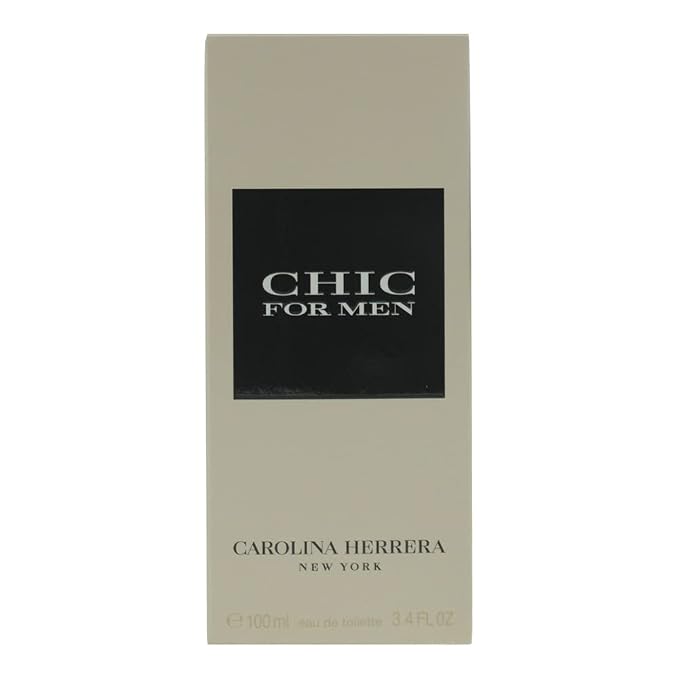 Carolina Herrera Men's Chic Fragrance - Leathery & Adventurous - Begins With Warm Wood & Smooth Leather - Hint Of Saffron - Touch Of Cashmere - Edt Spray - 3.4 Oz