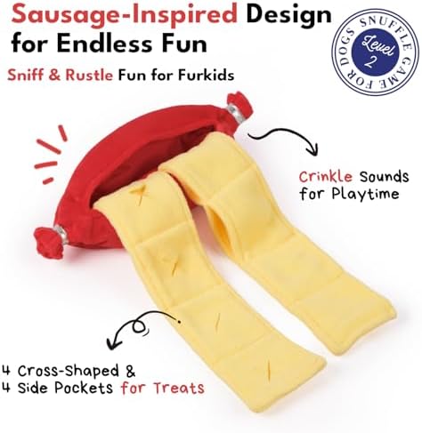 CHEWFFON Snuffle Dog Toy, Interactive Crinkle Toy for Enrichment