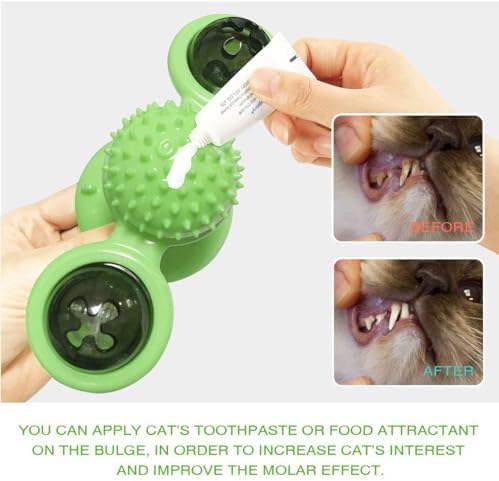 GBSYU Interactive Windmill Cat Toys with LED Light Ball Suction Cup Catnip Cat Chew Exercise Toy for Indoor Cats