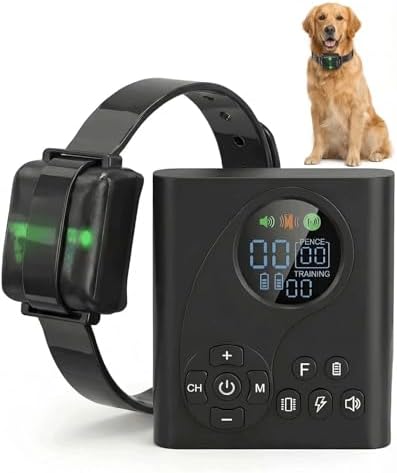 LUCKFOX Wireless Dog Fence, Electric Fence for Dogs with Remote Collar