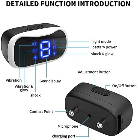 Dog Bark Collar,Rechargeable Smart Barking Collar, Anti Barking Training Collar with Sensitivity Beep Vibration Shock, Bark Shock Collar for Large Medium Small Dogs