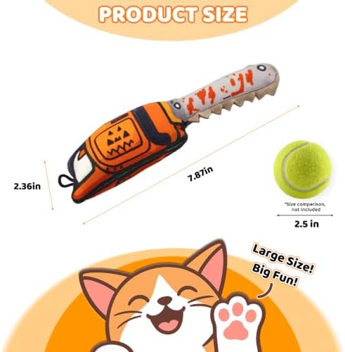 Catnip Toy [2000mg Premium Catnip], Chainsaw Style Cat Kicker Toy