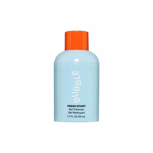 Bubble Skincare Fresh Start Gel Cleanser - Gentle Exfoliating Face Wash for Oily Skin - Formulated with Aloe Vera Juice + Caffeine to Protect and Soothe Complexion (50ml)