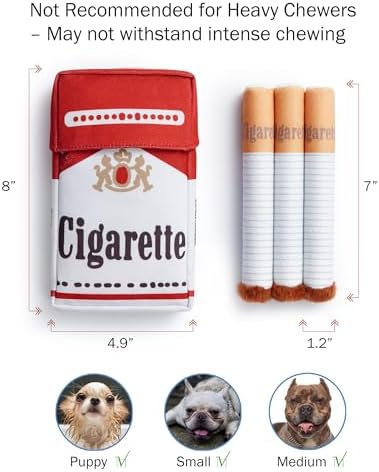 Nocciola 3 Packs Giggle Puff Stick Toys with a Box, Funny Interactive Giggle Sound Plush Dog Toys, Pitbull Husky Frenchie No Stuffing Puppy Toys for Small to Medium Breed, Dog Accessories Boy Gift