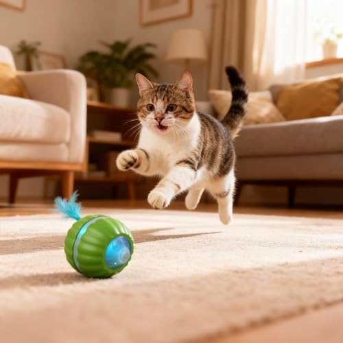 Interactive Cat Toys for Indoor Cats,Automatic Moving Kitten Toys