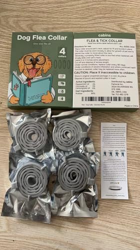 Flea and Tick Prevention for Dogs - Flea Collar - 4 Count - Adjustable