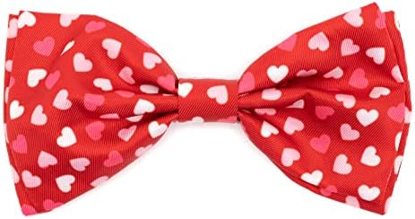 THE WORTHY DOG Spring Patterns Pet Bow Ties for Dogs & Cats, Cupid Hearts