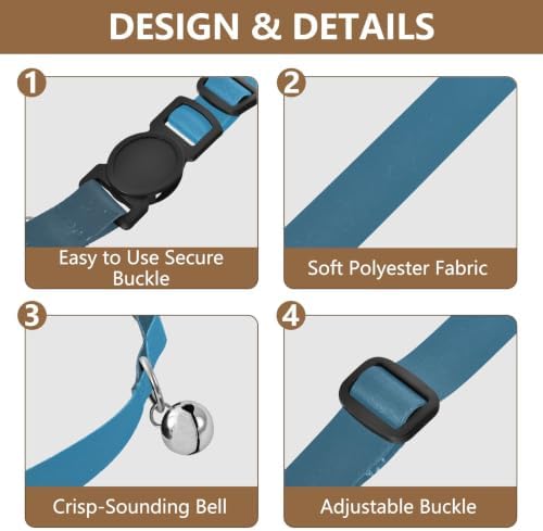 2 Pack Kitten Collar Blue Gradient Bell Collar for Small Dogs, Adjustable Length 10.6" to 17.1"