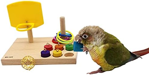 QBLEEV Bird Basketball Toy, Parrot Activity & Foraging Training Toys Set