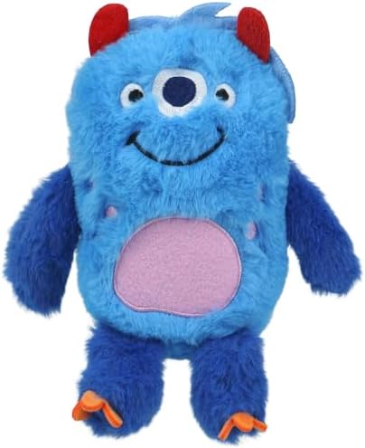 Monster Plush Squeaky Dog Toy Crinkle Dog Chew Toy for Small Medium Large Dogs, Blue