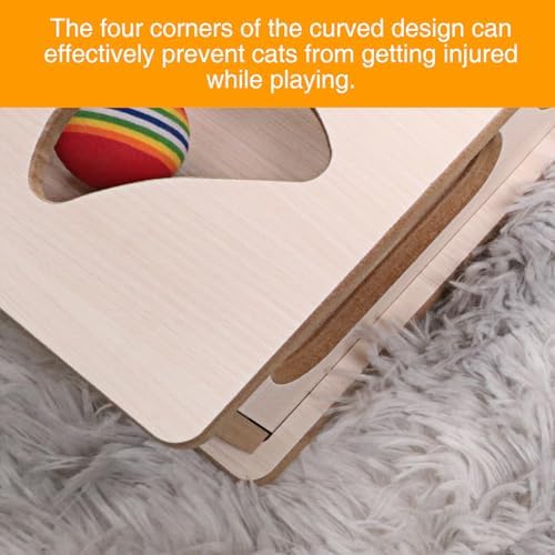 Natural Wood Cat Interactive Box Puzzle Hunting Exercise Toy