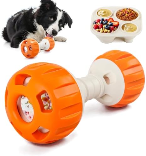 ALL FOR PAWS Dog Frozen Treat Toy, Dog Puzzle Food Ball Toy for Medium Large Dogs, Reusable Treat Dispensing Dog Toys to to Keep Them Busy and Reduces Anxiety, Dog Licking Toy, Easy to Clean