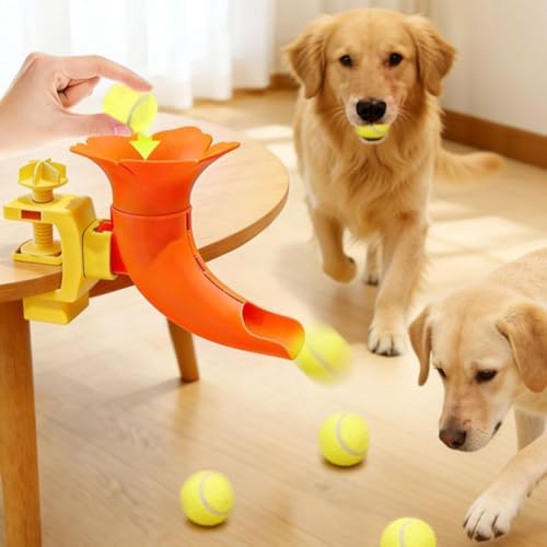 Wall Mounted Interactive Cat Treat Dispenser Slow Feeder Toy (Orange)
