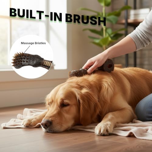 Dog Chew Toy, Treat Dispensing Dog Toys, Dog Toys with Massage Bristles