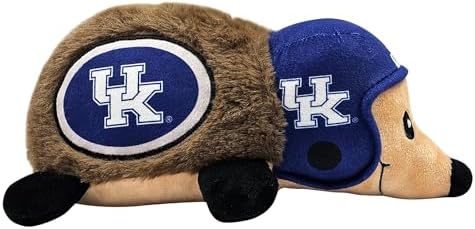 NCAA Kentucky Wildcats Plush Hedgehog Toy for Dogs & Cats, Cool Soft Pet Toy for Fun and Interactive Play, Dog Chew Toy with Squeaker, Licensed Hot Pet Toy