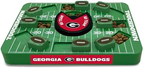 Pets First NCAA Georgia Large Puzzle Toy, Dog Puzzle Treat Toy, New Large Size, Interactive Dog Treat Toy, Dog Slow Feeding Toy