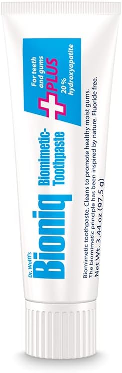 Bioniq Plus Toothpaste with 20% Hydroxyapatite, Fluoride Free Toothpaste, Hydroxyapatite Clinically Tested, Expert Enamel Care with Mint Flavor I 3.44 oz 1 Pack