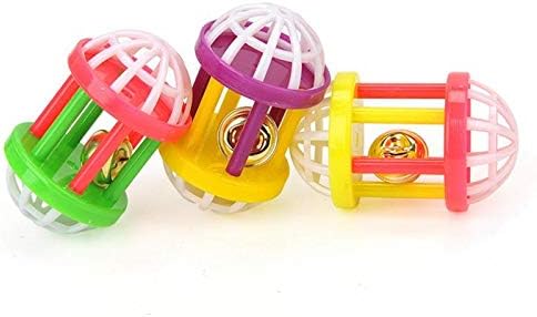 Cat Interactive Toy Stick Feather Wand with Small Bell Mouse Cage Toys Plastic Artificial Colorful Cat Teaser Toy Pet Supplies (Tpye3)