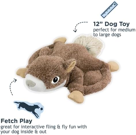 Tall Tails Fling and Fetch Plush Toy for Dogs, Squirrel