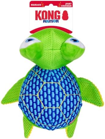 KONG Armor Dog Toy, Durable Plush (Turtle)