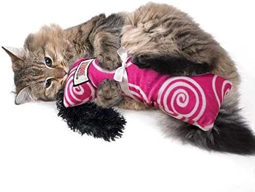 KONG Kickeroo Swirl Cat Toy – Plush with Crinkle Sound, Soft Catnip Toy for Indoor Cats – Assorted Colors