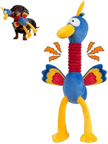 Hollypet Plush Dog Squeaky Toys Shaking and Sound-Making Dog Toy，Pelicans