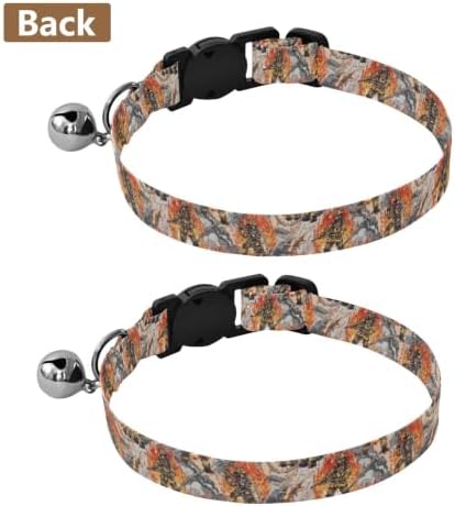 Firefighter Flames Gray Metal Bell Included Pet Collars 2 Pack Collar for Kitten