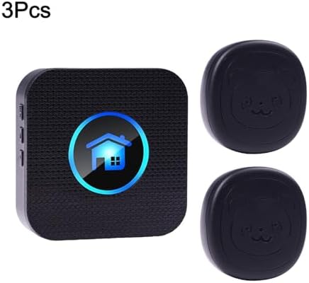 Minhe Adjustable Volume Smart Dog Door Bell Wireless Solution For Potty Training Dogs With User Friendly Installation And for custom Alerts(1 Receiver+ 2 Button)