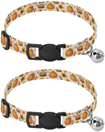 Thanksgiving Gnomes Adjustable Buckle Small Dog Collar 2 Pack Pet Collars for Cats