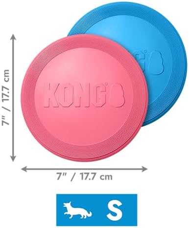 KONG Puppy Flyer, Soft Rubber Flying Disc, for Small Puppies, Random Color