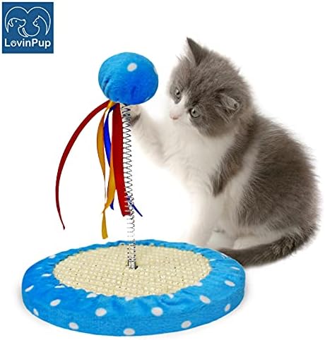 Small Cat Scratcher Toy Tree with Ball (9.75-Inch)