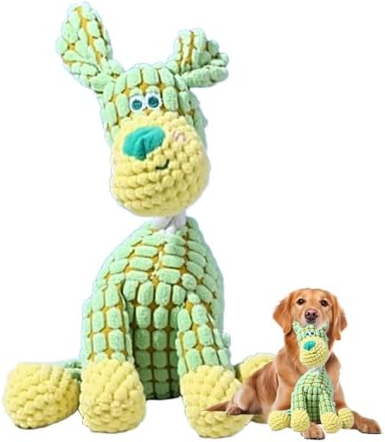 Eadwe 2026 New Dog Toys, Indestructible Plush Dog Toy, Dogs Toys for Aggressive Chewers, Dogs Squeaky Chew Toy for Indoor Pups Teething (B)