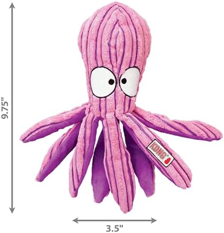 KONG CuteSeas Octopus Soft Plush Dog Toy, for Medium Dogs