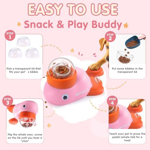 Interactive Dog Toys & Cat Toys for Indoor Cats, Dog Puzzle Toy Slow Feeder Bowl, Puppy Enrichment Toys, Interactive Cat Toys, Dog Feeder Puzzle Toy for Smart Dogs to Keep Them Busy with Silicone Mat