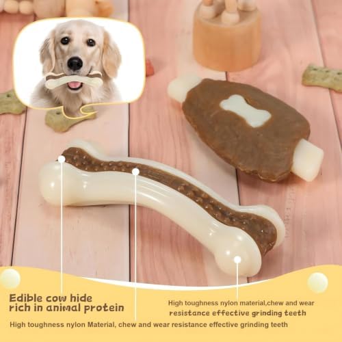 Libima 6 Pcs Dog Chew Toys for Aggressive Chewers, Cute, Small and Medium