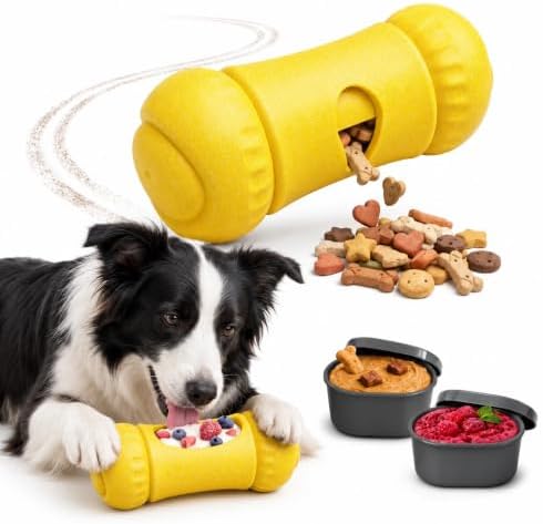 Interactive Frozen Dog Treat Dispensing Enrichment Puzzle Chew Toy