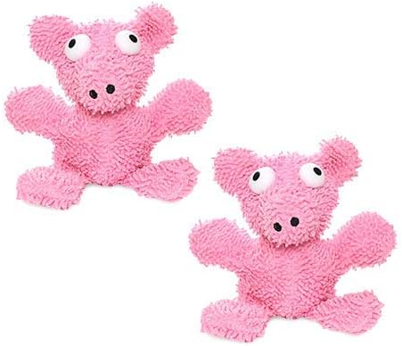 MIGHTY® 2 Pack Microfiber Medium Pig Dog Toys