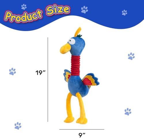 Hollypet Plush Dog Squeaky Toys Shaking and Sound-Making Dog Toy，Pelicans