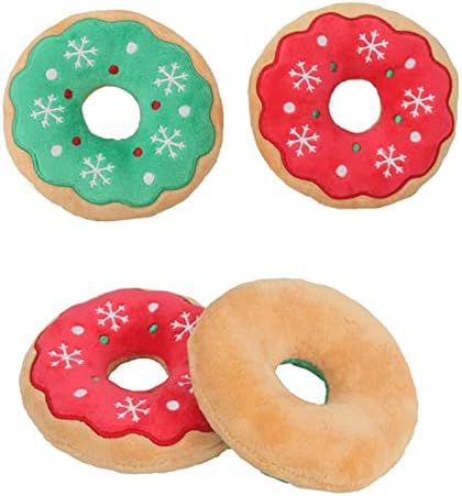 Dog Squeaky Toy Interactive Train Supplies Cloth Reduces Destructive Suitable for Small Medium Large Dog Pets, Gingerbread Man