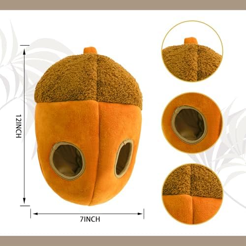 Hide A Squirrel Plush Dog Toys with Crinkle Nut, Hide and Seek Dog Toy to Keep Them Busy Puppy Teeth Clean Chew Toys for Small & Medium Dogs