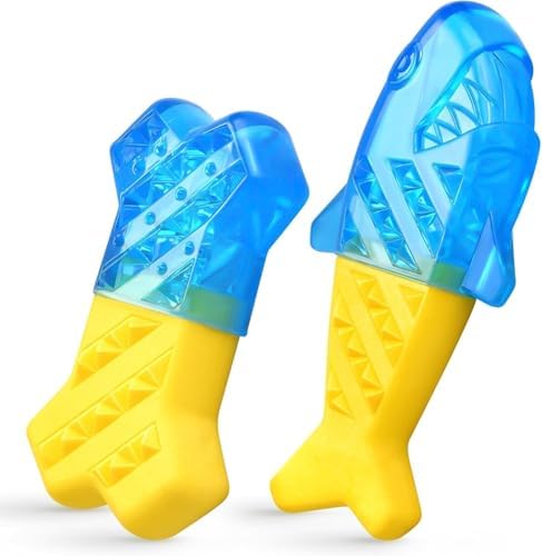 Pawaboo Dog Cooling Chew Toys, 2 Pack Freeze Pet Teething Toys for Cooling