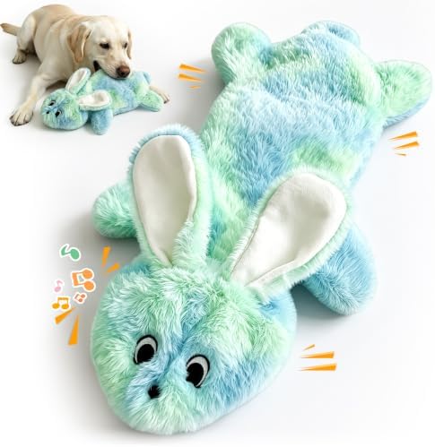 Fuufome Squeaky No Stuffing Dog Chew Toy, Interactive Crinkle Toy for Dogs