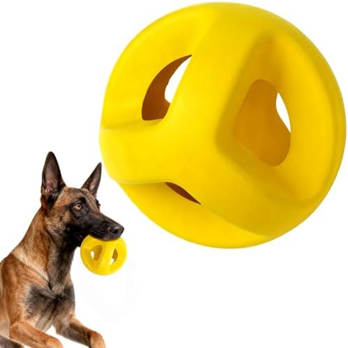 PetiFine Natural Rubber Dog Ball,Large Dog Toys for Aggressive Chewers,4.5"